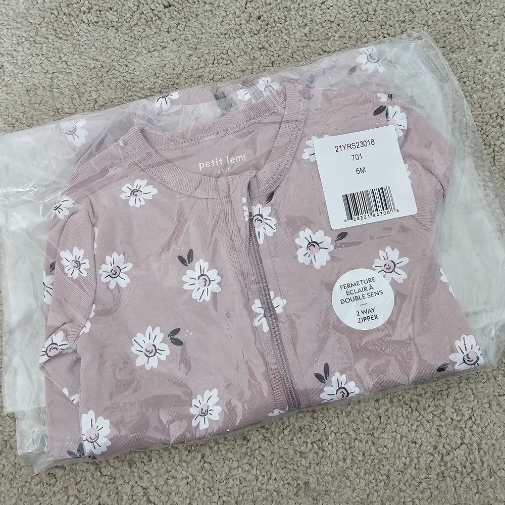 NWT Petit Lem Floral Baby Onesie - Pink